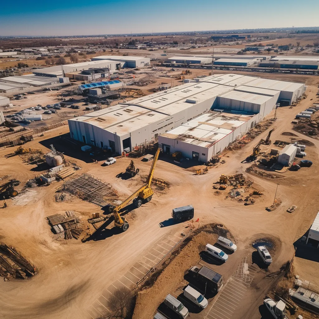 industrial plant and facility drone footage